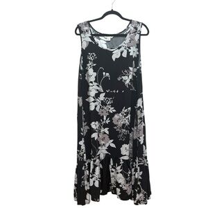 Cold water creek floral sleeveless dress PXL